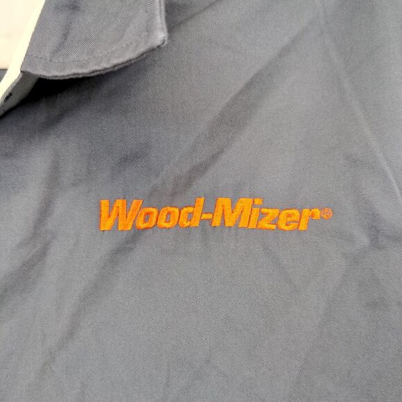 Port Authority Women's Button Front Shirt XL Gray Wood-Mizer Long Sleeve - Picture 5 of 13